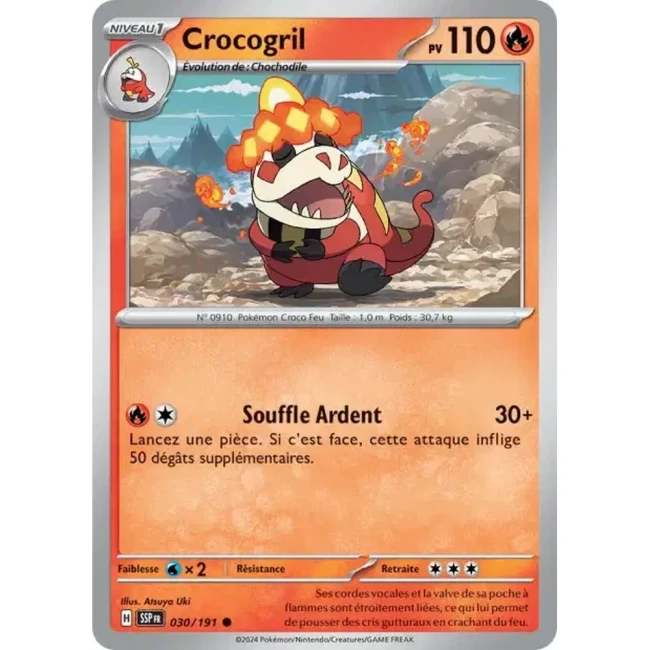 Carte Pokémon Crocogril 30/191 - EV8 Étincelles Déferlantes