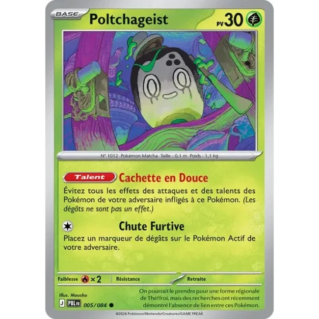 Carte Pokémon Poltchageist 5/084 - ME05 Nuit Noire