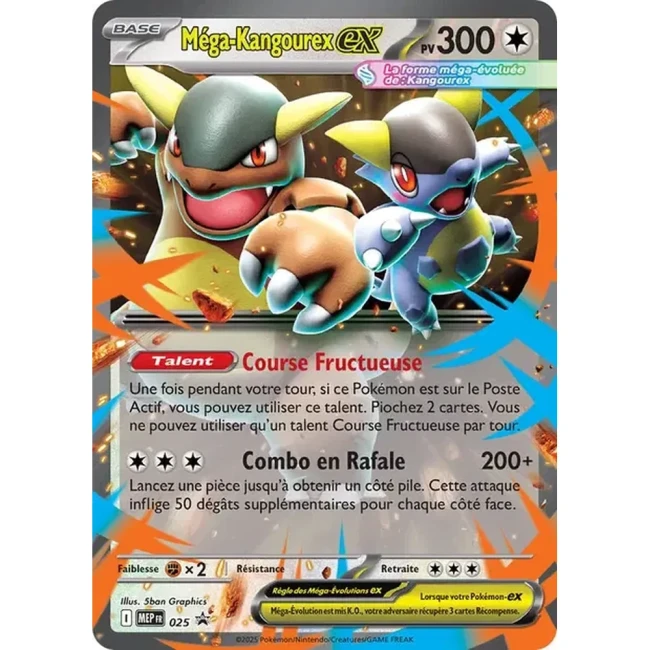 Carte Pokémon Méga-Kangourex ex 025 - Méga évolution PROMO