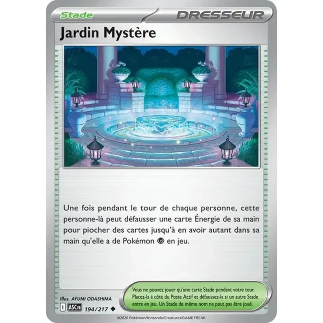 Carte Pokémon Jardin Mystère 194/217 - ME02.5 Héros Transcendants
