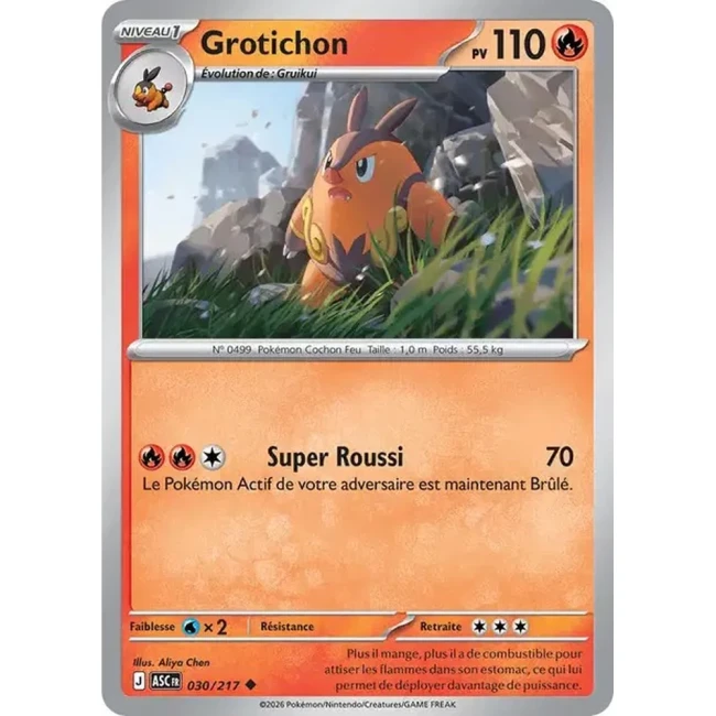 Carte Pokémon Grotichon 30/217 - ME02.5 Héros Transcendants