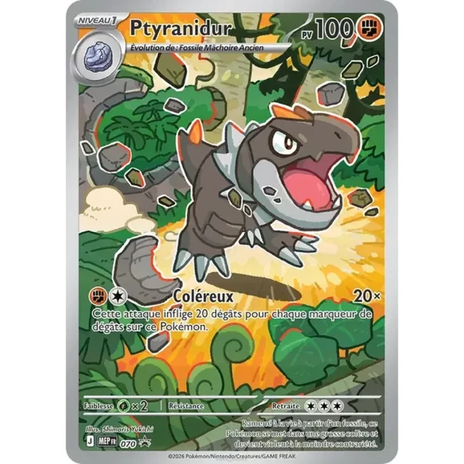 Carte Pokémon Ptyranidur 070 - Méga évolution PROMO