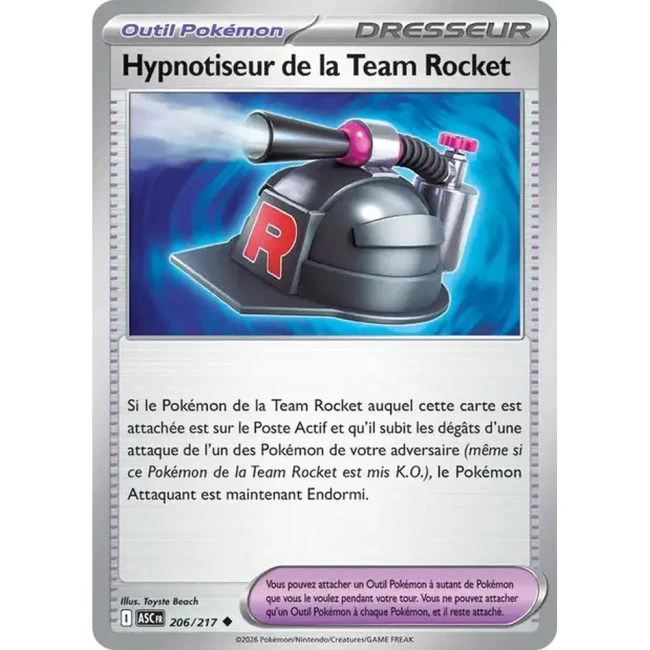 Carte Pokémon Hypnotiseur de la Team Rocket 206/217 - ME02.5 Héros Transcendants