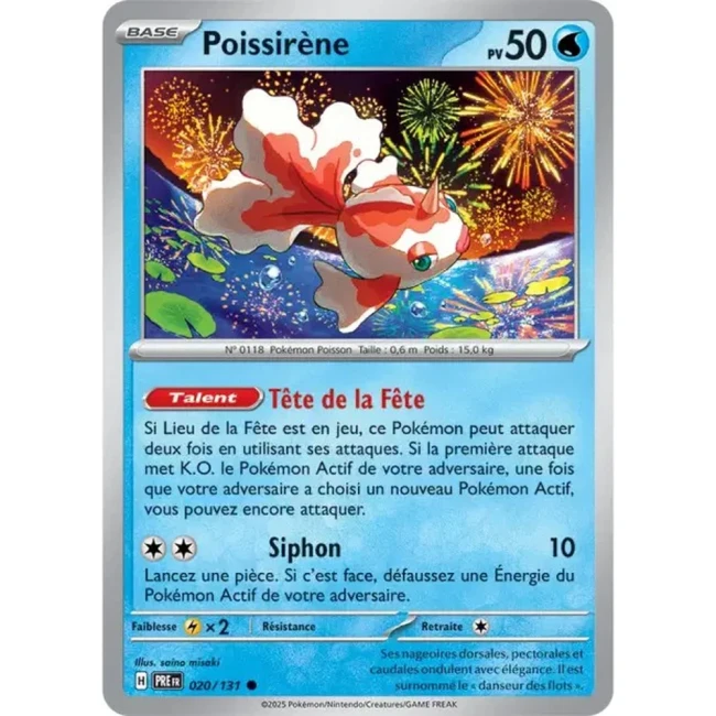 Carte Pokémon Poissirène 20/131 - EV8.5 Evolutions Prismatiques