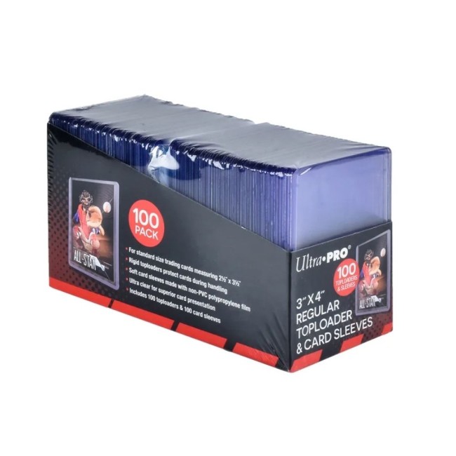 Présentoir Ultra Pro de 100 toploaders 3x4 et pochettes transparentes