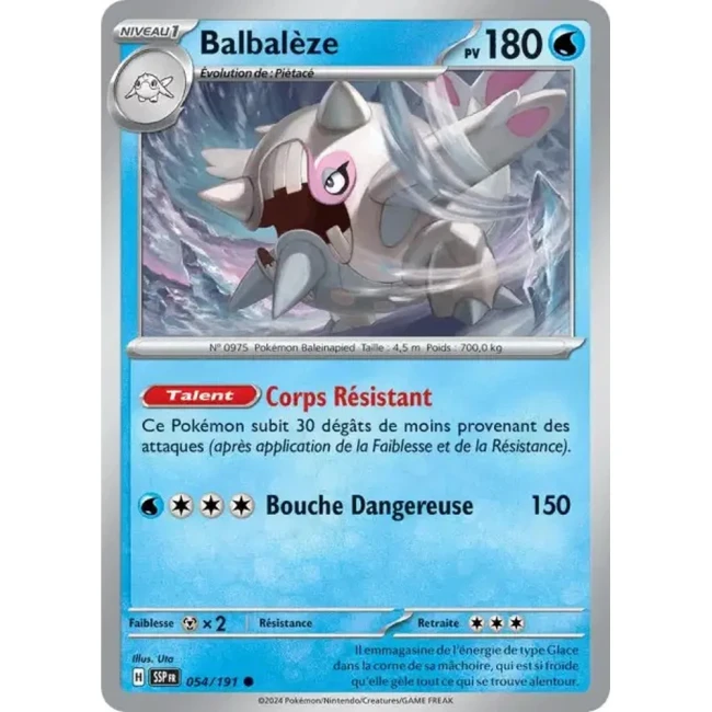 Carte Pokémon Balbalèze 54/191 - EV8 Étincelles Déferlantes