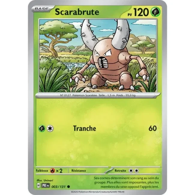 Carte Pokémon Scarabrute 3/131 - EV8.5 Evolutions Prismatiques