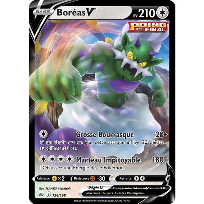  Carte Pokémon Boréas V 124/198 – EB Règne de Glace
