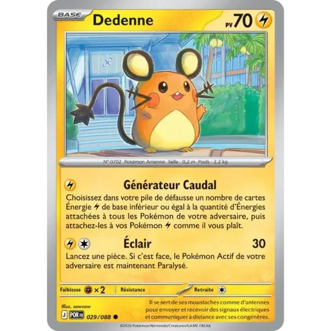 Carte Pokémon Dedenne 029/088 - ME03 Equilibre Parfait