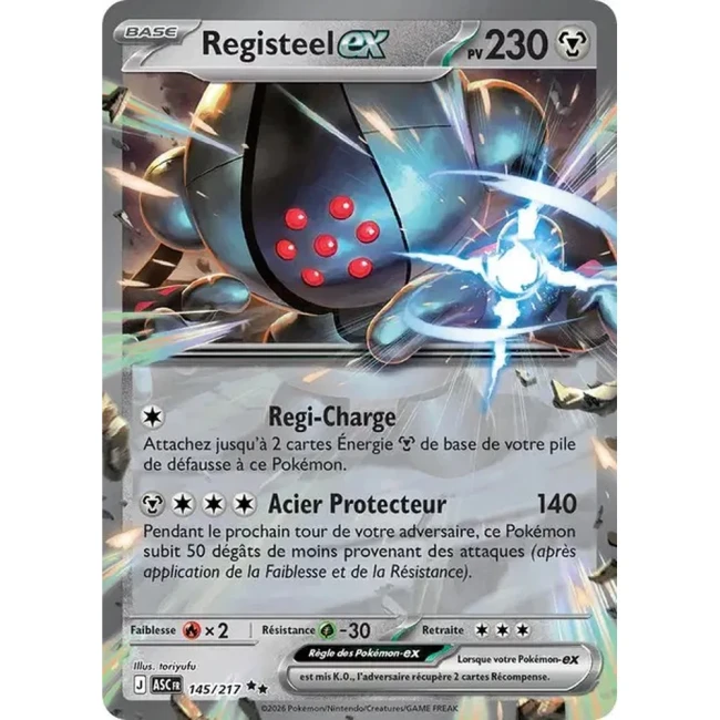 Carte Pokémon Registeel ex 145/217 -  ME02.5  Héros Transcendants
