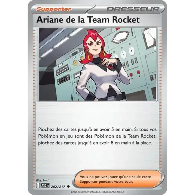 Carte Pokémon Ariane de la Team Rocket 202/217 - ME02.5 Héros Transcendants