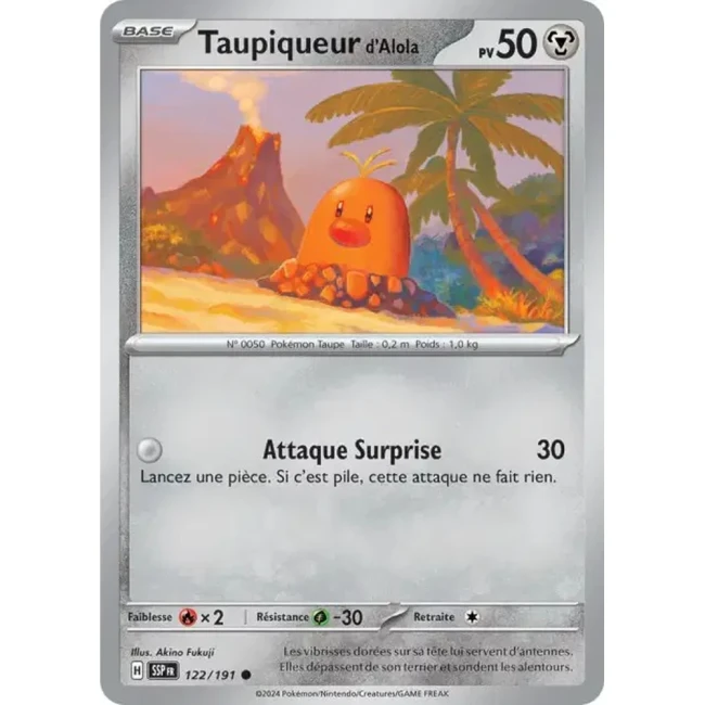 Carte Pokémon Taupiqueur d'Alola 122/191 - EV8 Étincelles Déferlantes
