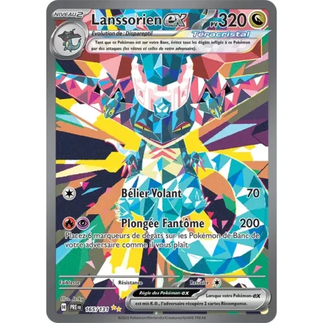 Carte Pokémon Lanssorien ex 165/131 - EV8.5 Evolutions Prismatiques