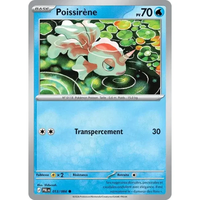 Carte Pokémon Poissirène 13/084 - ME05 Nuit Noire
