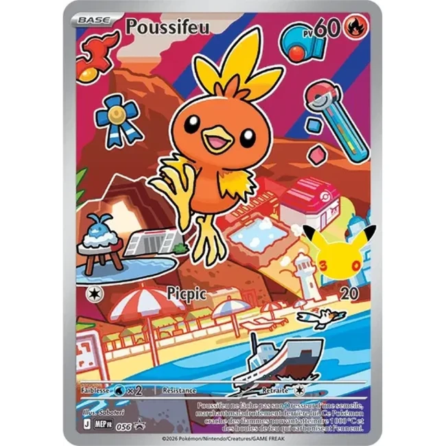 Carte Pokémon Poussifeu 056 - Méga évolution PROMO