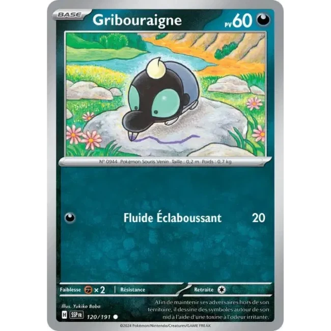 Carte Pokémon Gribouraigne 120/191 - EV8 Étincelles Déferlantes
