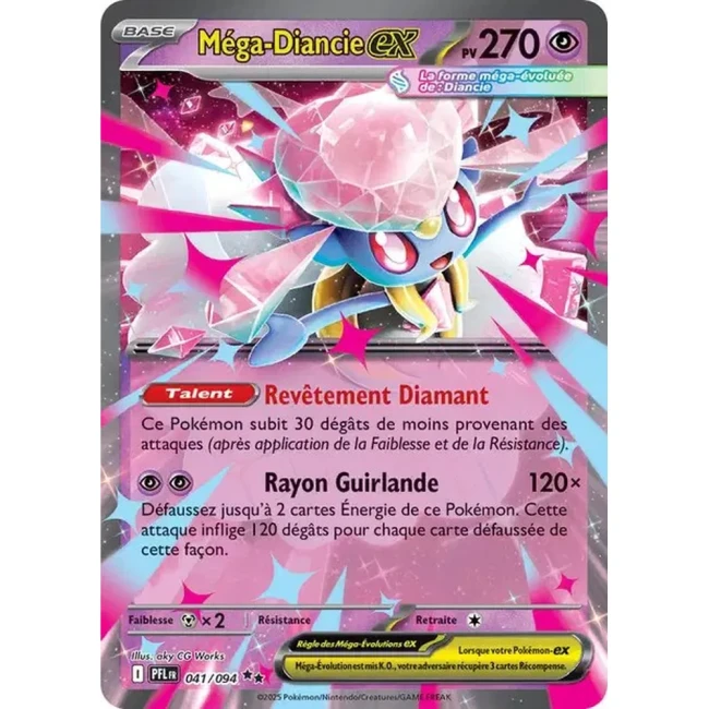 Carte Pokémon Méga-Diancie ex 41/94 - ME02 Flammes Fantasmagoriques