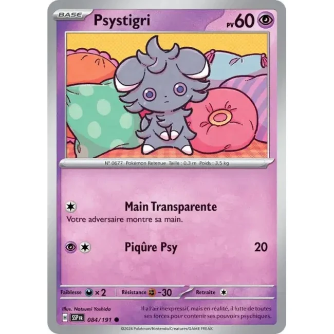 Carte Pokémon Psystigri 84/191 - EV8 Étincelles Déferlantes