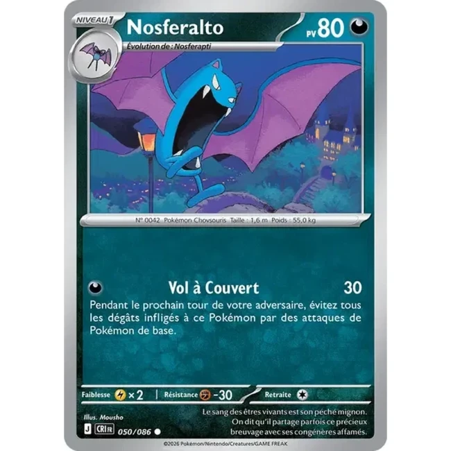 Carte Pokémon Nosferalto 50/086 – ME04 Chaos Ascendant