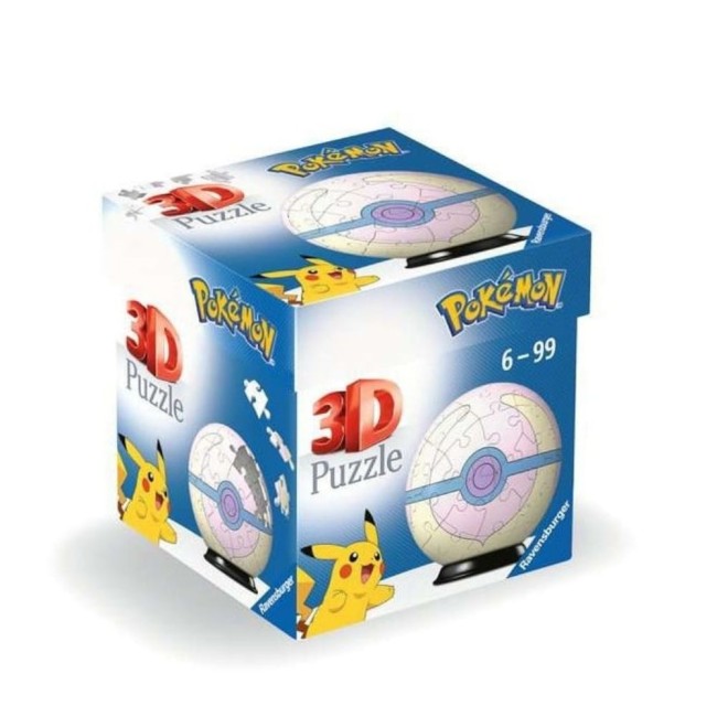 Puzzle 3D Pokémon Heal Ball Ravensburger – Boîte officielle Boîte du puzzle 3D Pokémon Heal Ball Ravensburger 54 pièces