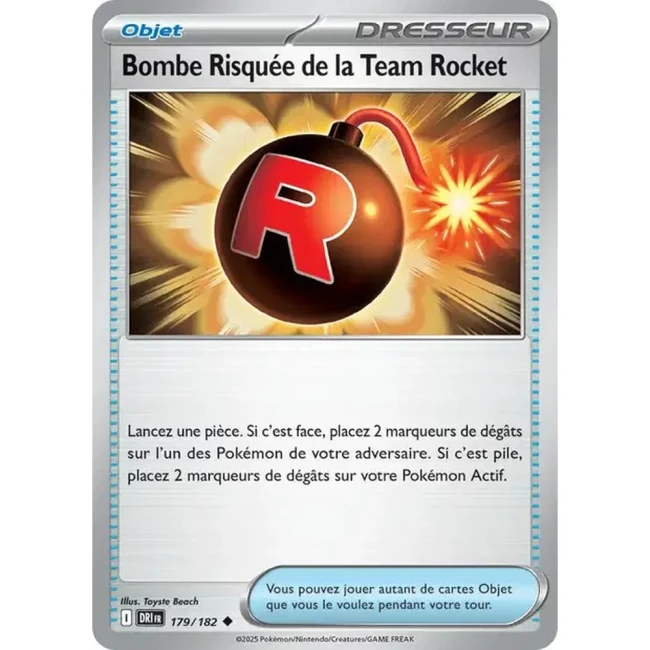 Carte Pokémon Bombe Risquée de la Team Rocket 179/182 - EV10 Rivalités Destinées