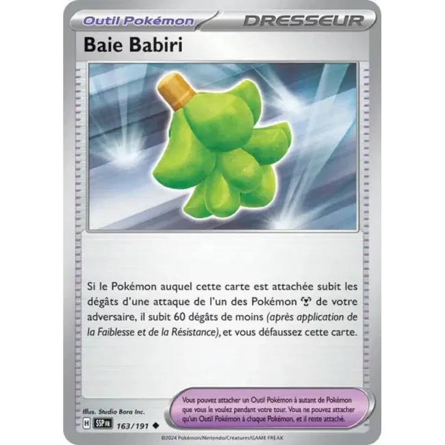 Carte Pokémon Baie Babiri 163/191 - EV8 Étincelles Déferlantes