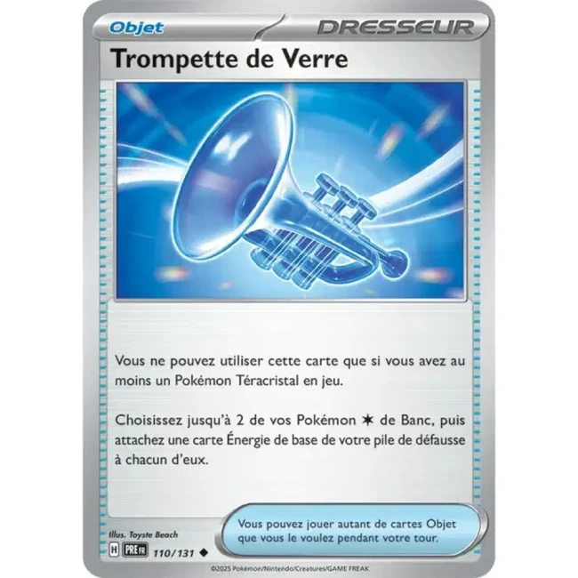 Carte Pokémon Trompette de Verre 110/131 - EV8.5 Evolutions Prismatiques