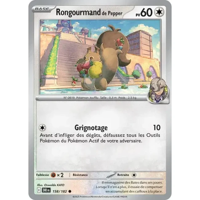 Carte Pokémon Rongourmand de Pepper 158/182  - EV10 Rivalités Destinées