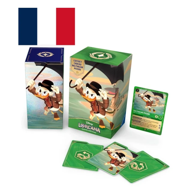 Coffret cadeau Balthazar Picsou Disney Lorcana — FR Coffret cadeau Disney Lorcana Balthazar Picsou avec carte brillante et accessoires