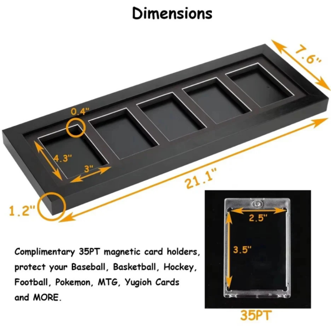 Dimensions du cadre EVORETRO avec emplacement pour cartes 35PT
