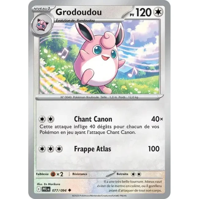Carte Pokémon Grodoudou 77/94 - ME02 Flammes Fantasmagoriques
