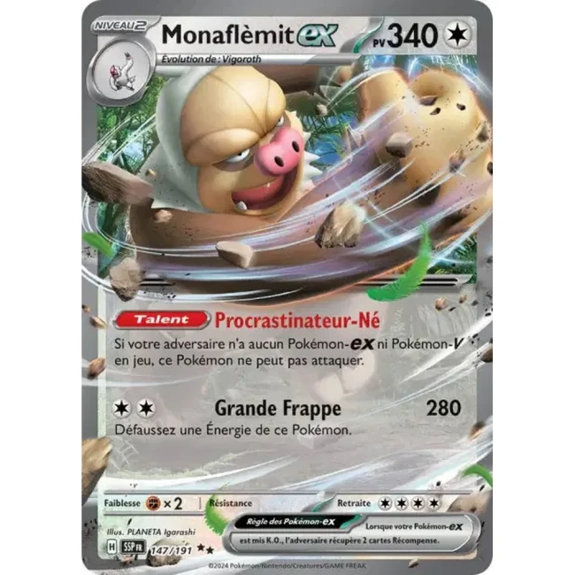 Carte Pokémon Monaflèmit ex 147/191 - EV8 Étincelles Déferlantes