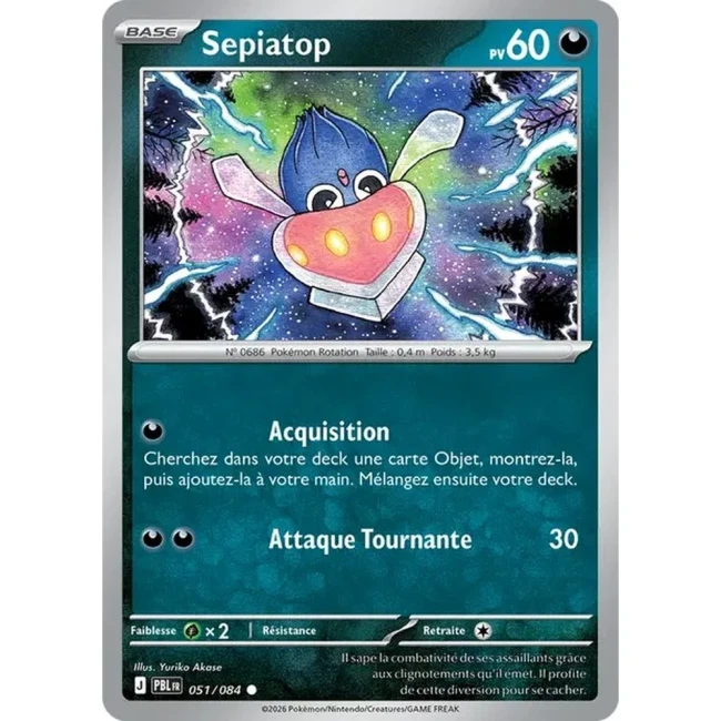 Carte Pokémon Sepiatop 51/084 - ME05 Nuit Noire