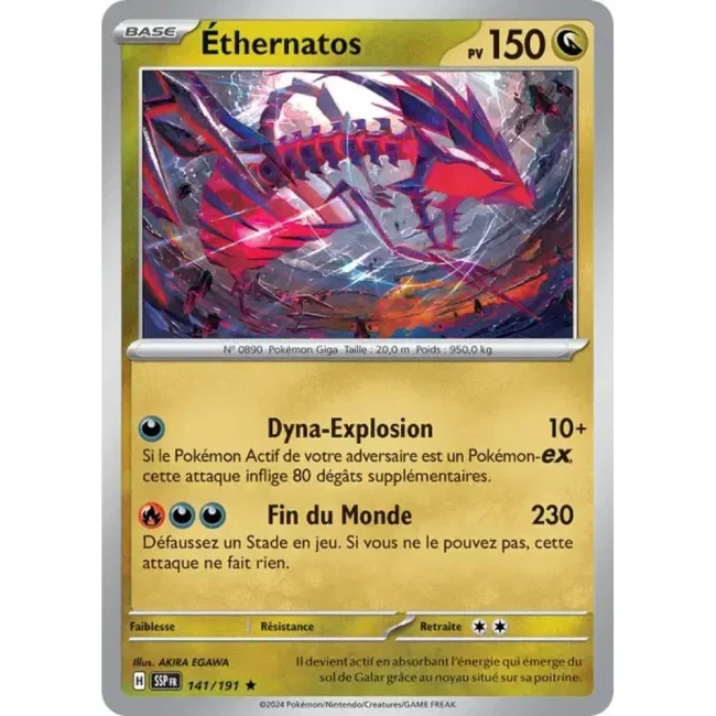 Carte Pokémon Éthernatos 141/191 - EV8 Étincelles Déferlantes