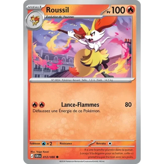 Carte Pokémon Roussil 12/086 - ME04 Chaos Ascendant