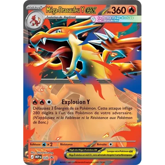 Carte Pokémon  Méga-Dracaufeu Y ex 030 - Méga évolution PROMO