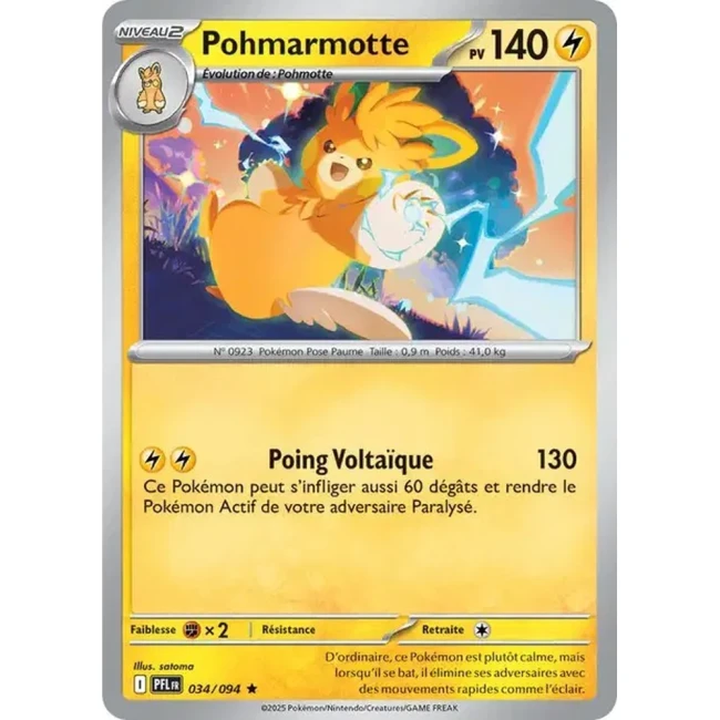 Carte Pokémon Pohmarmotte 34/94 - ME02 Flammes Fantasmagoriques