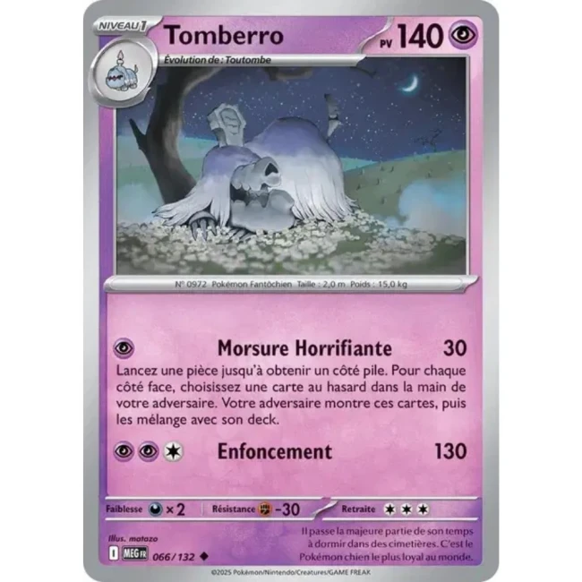 Carte Pokémon Tomberro 66/132 - ME1 Méga évolution