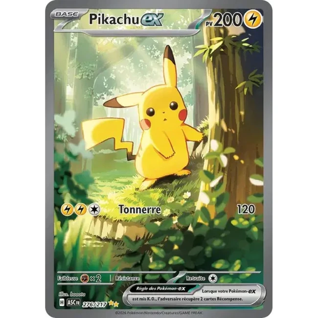 Carte Pokémon Pikachu ex 276/217 - ME02.5  Héros Transcendants