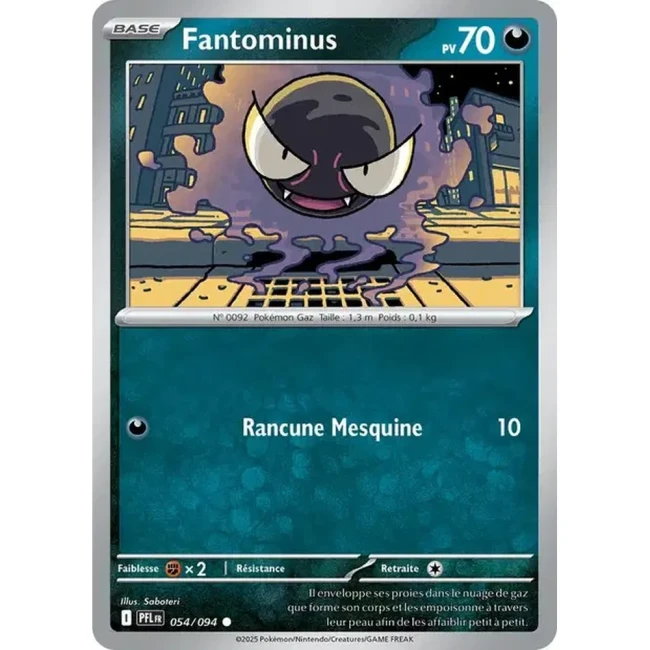 Carte Pokémon Fantominus 54/94 - ME02 Flammes Fantasmagoriques