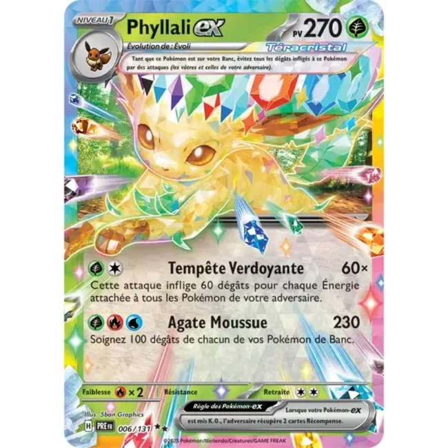 Carte Pokémon Phyllali ex 6/131 - EV8.5 Evolutions Prismatiques