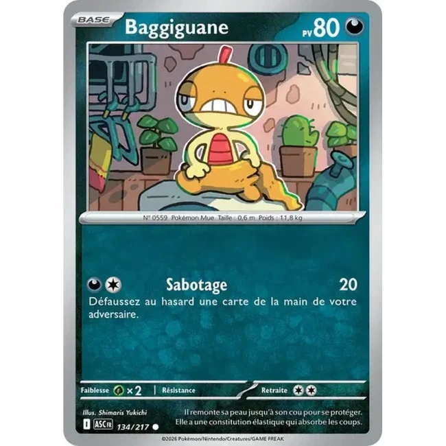 Carte Pokémon Baggiguane 134/217 - ME02.5 Héros Transcendants