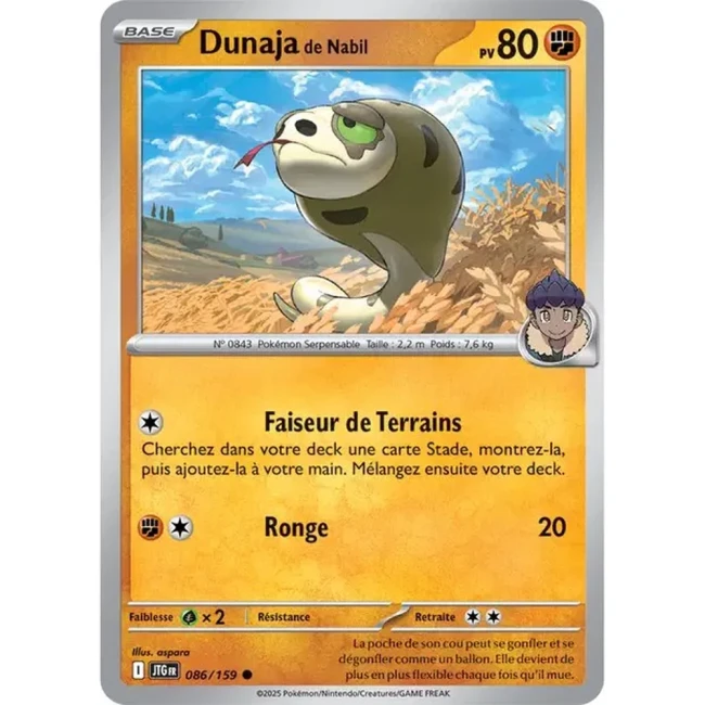 Carte Pokémon Dunaja de Nabil 86/159 - EV9 Aventures Ensemble