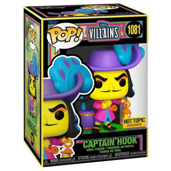 Disney - Figurine Funko POP N°1081 - Capitaine Crochet - Black Light