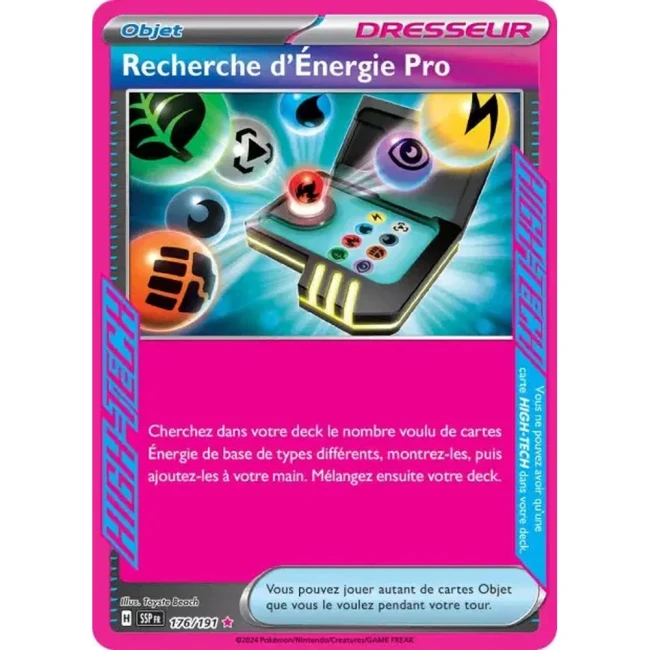 Carte Pokémon Recherche d'Énergie Pro 176/191 - EV8 Étincelles Déferlantes