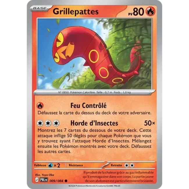 Carte Pokémon Grillepattes 9/084 - ME05 Nuit Noire