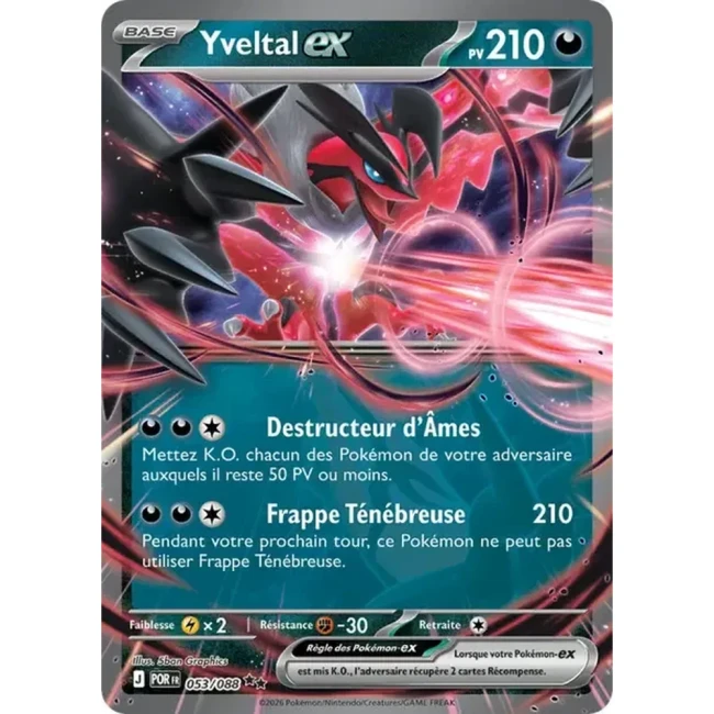 Carte Pokémon Yveltal ex 053/088 - ME03 Equilibre Parfait