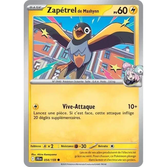 Carte Pokémon Zapétrel de Mashynn 54/159 - EV9 Aventures Ensemble