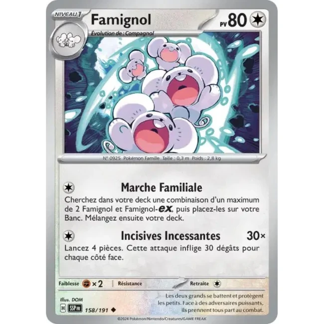 Carte Pokémon Famignol 158/191 - EV8 Étincelles Déferlantes