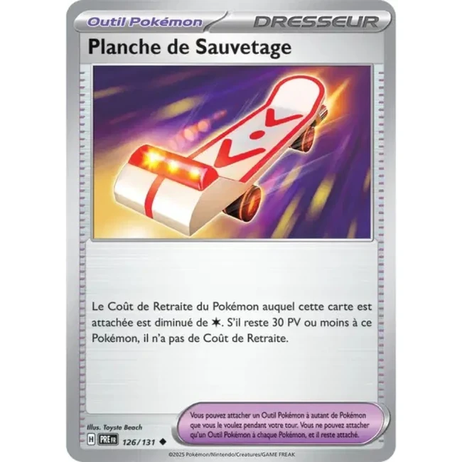Carte Pokémon Planche de Sauvetage 126/131 - EV8.5 Evolutions Prismatiques